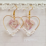ハートクリスタルピアス/イヤリング