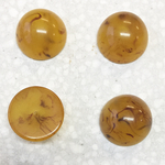 ヴィンテージ アクリルラウンドカボション アンバー 24mm 4こ