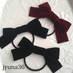 ベルベットリボンヘアゴム【2個以上で送料無料】