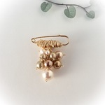 ブローチ Warm Beige