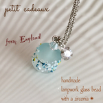 🆕限定1点!イギリス発ハンドメイド🔸glass  bead🔸ペールブルー