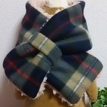 新色:💗あったか楽々 リバーシブルショートマフラー(ブラックウォッチ)