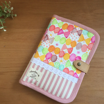 【オーダー品】りぼんちょうちょ 通帳.母子手帳ケース（ピンク）