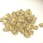 2mm/6mmガラスストーン入り平ロンデル50個キラキラ♡レビューを書いて送料無料！
