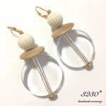 大ぶりクリアのピアス♪