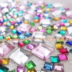 【送料無料】　No.1292　四角形アクリルストーン　４mm/10mm　１５０個セット