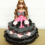リカちゃん ピンク ロングドレス ピンク・ブラックドレス