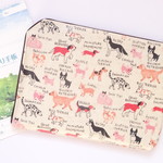 《再販未定》大きく開く！お薬手帳ポーチ＊犬図鑑＊母子手帳・保険証・診察券
