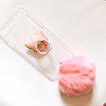 cookiecru〇様専用♥   ねこのしっぽ パステルピンク 春猫 ファー iPhoneケース iPhone7/7plus 他