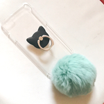 ねこのしっぽ 春猫 ファー バンカーリング付き iPhoneケース iPhone7/7plus 他