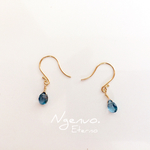 【K18】ロンドンブルートパーズピアス