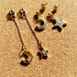 🌓月と星のピアス🌟