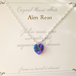 crystal heliotrope heart necklace