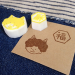 節分の消しゴムはんこ
