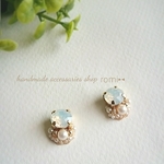 追加sale商品☆半貴石ターコイズ♡チェーンピアス