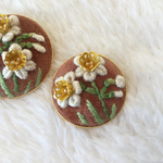 刺繍ブローチS 日本水仙