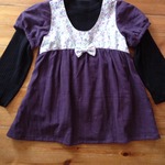 SALE!!クラシカルワンピース＊ダークパープル＊90サイズ