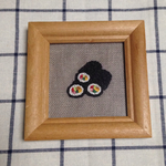 節分刺繍のミニ額 恵方巻 再…再販