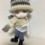 帽子とマフラーセット:しましま