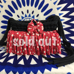 💝プチプラ💝ズパゲッティ✨ミニー風キッズポシェット✨