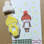 138 消しゴムはんこ　りんごの王様☆くりちゃんはんこ☆