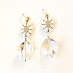 Flower×clear イヤリング(ショート)