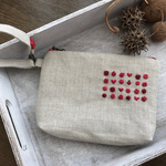 刺繍ポーチ  コレクション レッド