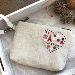 刺繍ポーチ ボンジュール パリ
