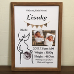 世界に一枚のプレゼント♡Babyposter【英字柄ver】