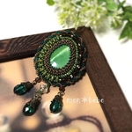 ペンダントヘッド【雫シェル green】