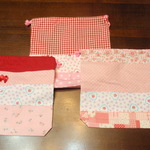 女の子★入園入学準備　巾着3点セット