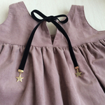 リボンワンピース 90cm あずきミルク