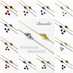 誕生石・SWAROVSKI・一粒ブレスレット