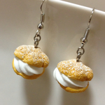ふわふわ♪シュークリームのピアス