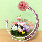 三日月器のお雛様アレンジ