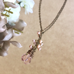 【春限定カラー♪】 チェコガラス＊しずく ネックレス