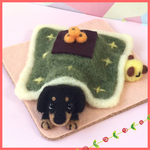 こたつ犬  ☆ ダックス 羊毛フェルト