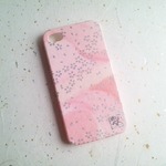 <みさ様オーダー商品>友禅和紙 iPhone(4s)ハードカバー［白金桜］