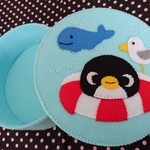 フェルトままごと☆ペンギン お弁当箱