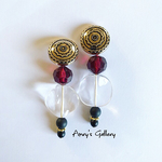 beads×cabochon＊red × crystal