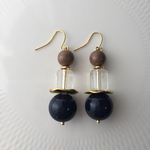【再販♡】ネイビー×円柱大ぶりピアス☆
