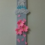 ちりめん  桜  壁掛け