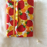 ブックカバー／保護布・ゴム付き（NCー６A）いちごとパンダ