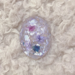  Flower ring💜purple shell