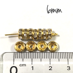 6mm50個　平ゴールド　ロンデル