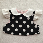 big dot×simple sleeve bib(blk)