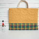 入園入学準備　くまがたくさん！レッスンバッグ 　mustard