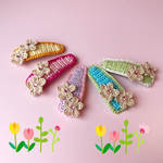 【選べる】お花のパッチンピン（受注製作）
