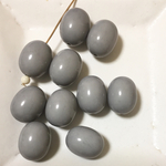 ヴィンテージ たまごビーズ グレー 18mm 6こ