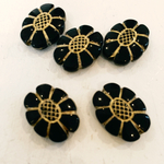 入荷‼︎アンティーク調ビーズ 花 ブラック